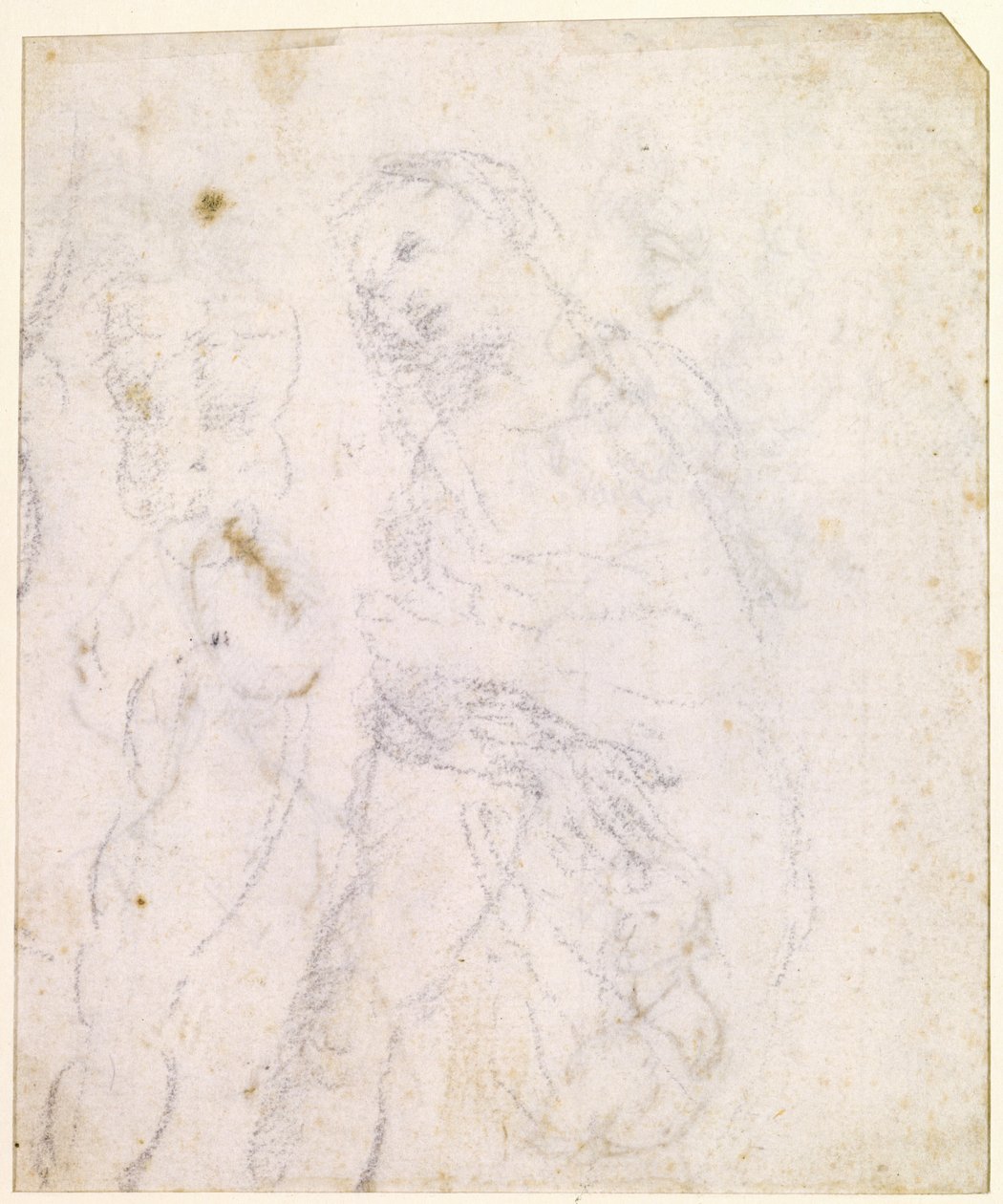 Egy Madonna-ábrázolás tanulmánya [hátoldal] alkotó: Leonardo da Vinci