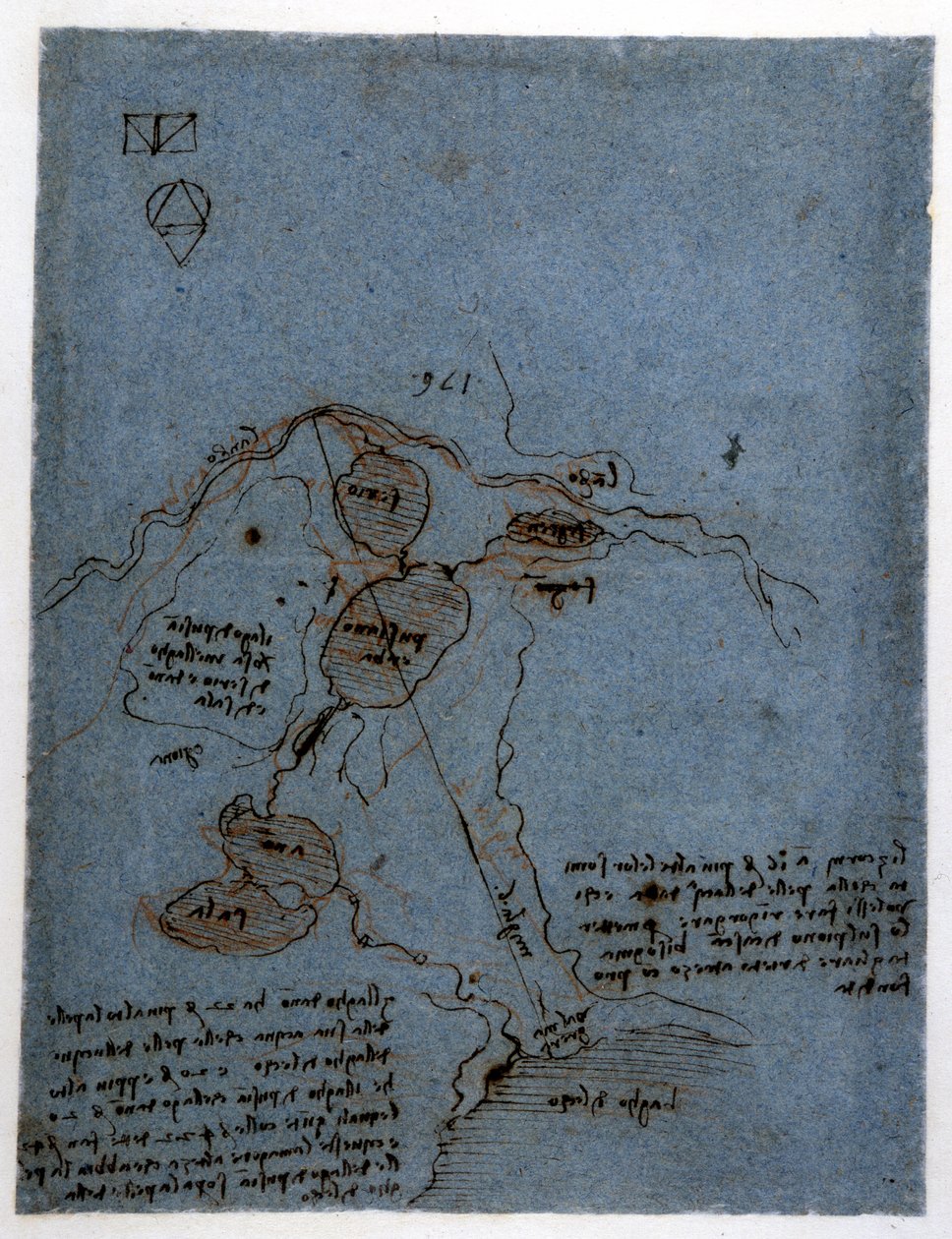 Leonard de Vinci (Leonardo da Vinci) (1452-1519) tanulmánya a vízerő kiaknázásáról hidraulikus gépekben (noria). Rajz tollal és tussal. alkotó: Leonardo da Vinci
