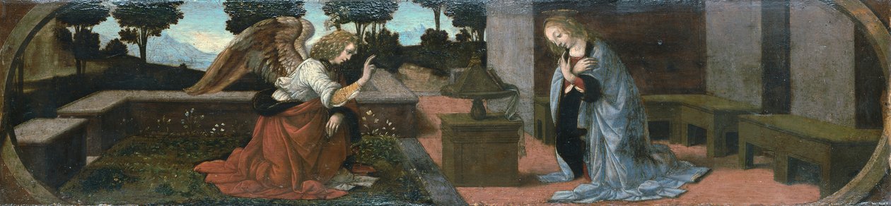 Angyali üdvözlet, 1478 alkotó: Leonardo da Vinci