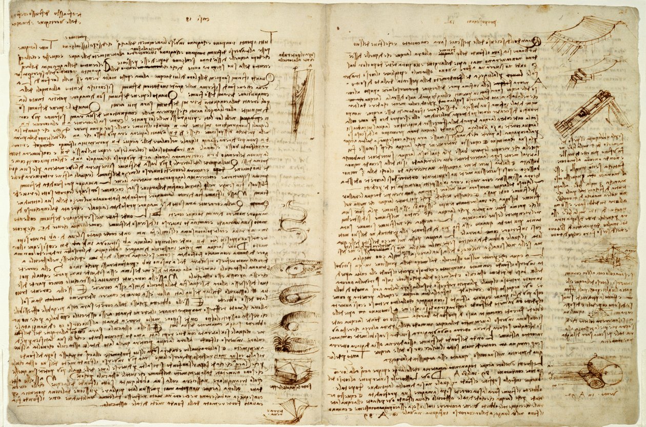 A Codex Hammer vagy Codex Leicester, 1508-12 alkotó: Leonardo da Vinci