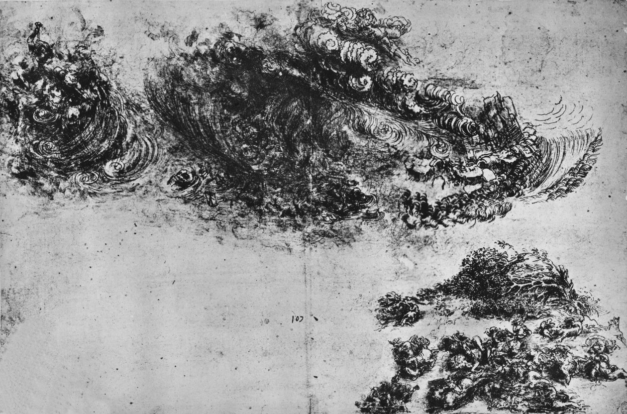 Az özönvíz, c1480, 1945 alkotó: Leonardo da Vinci