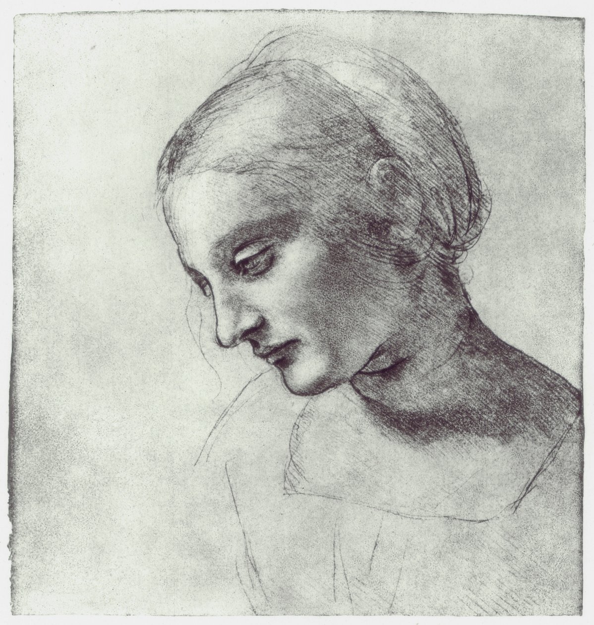 Egy Madonna feje, c1484-1486 alkotó: Leonardo da Vinci