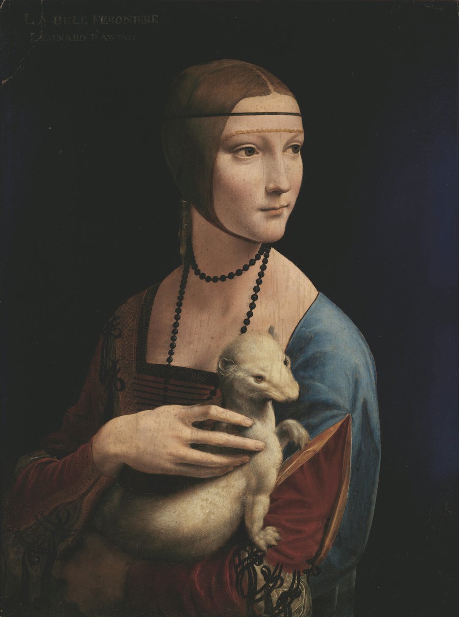 A hölgy hermelinnel (Cecilia Gallerani portréja). alkotó: Leonardo da Vinci