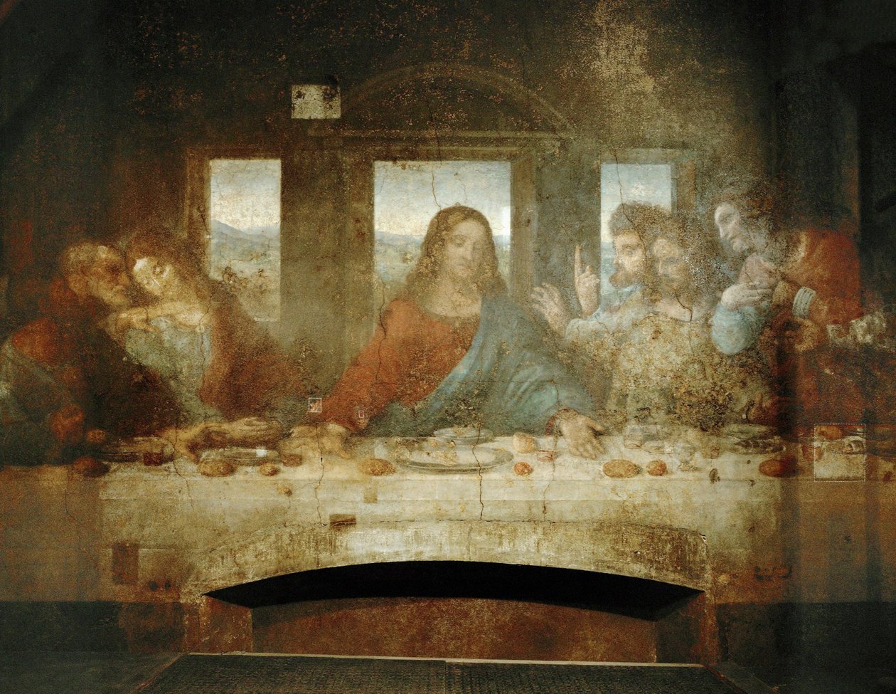 Az utolsó vacsora (olaj-tempera) alkotó: Leonardo da Vinci
