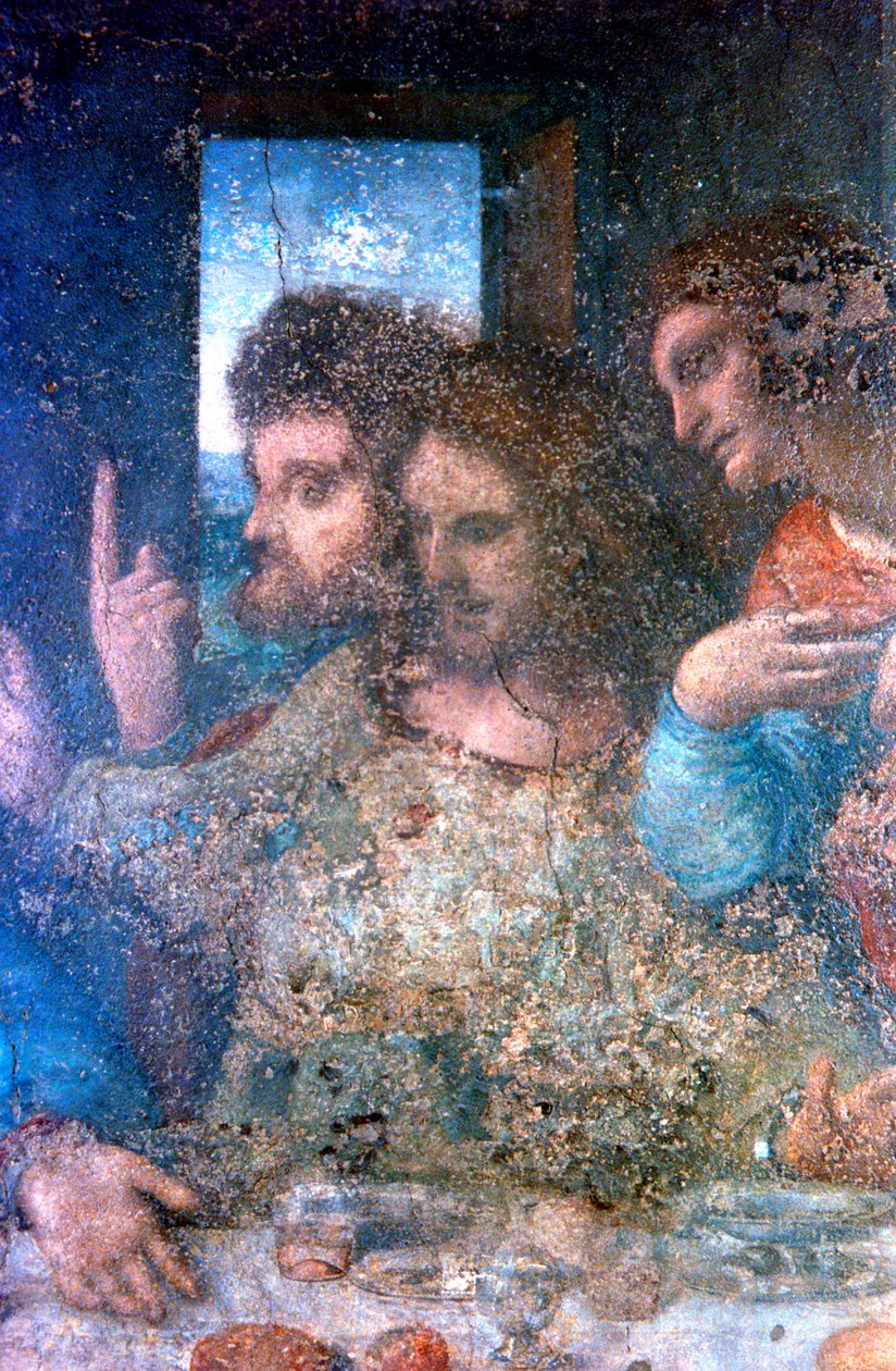 Az utolsó vacsora részlete, 1495-1498 alkotó: Leonardo da Vinci