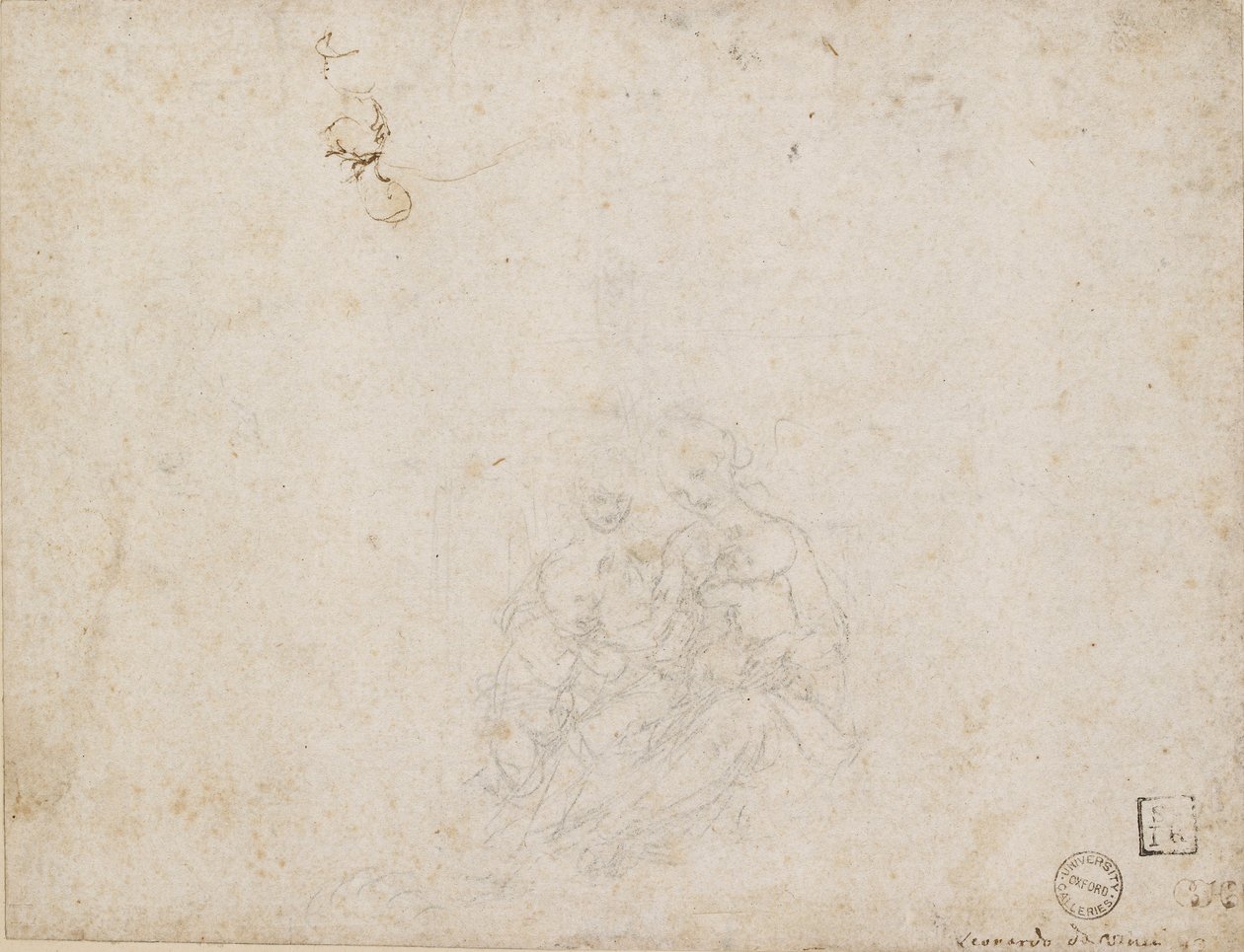 A Szűz és a Gyermek imádott, 1472-1519 alkotó: Leonardo da Vinci