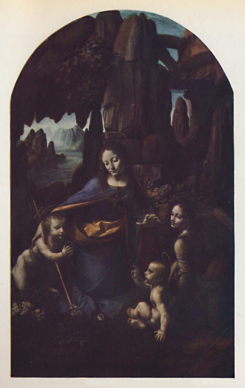A sziklák szűze, c1508, c1950. alkotó: Leonardo da Vinci