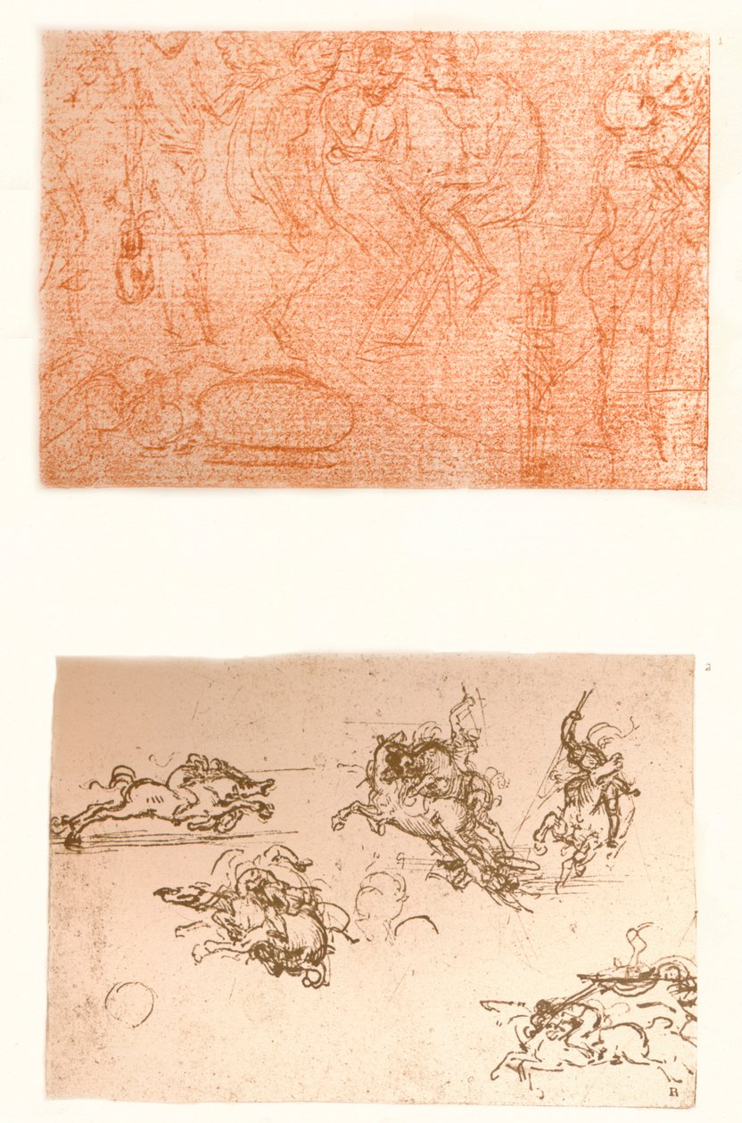 Két rajz, c1472-c1519 1883. alkotó: Leonardo da Vinci