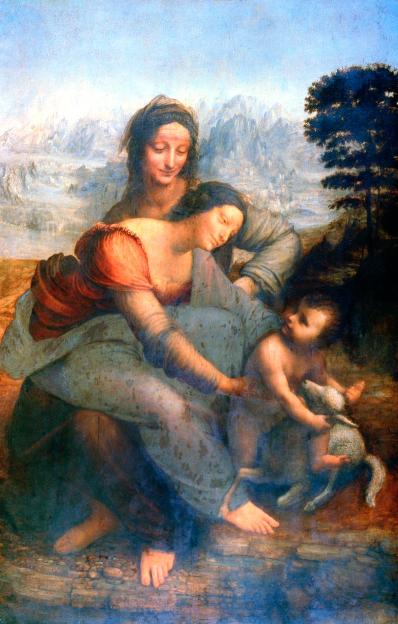 Szűz és gyermek Szent Annával, 1502-1516 alkotó: Leonardo da Vinci