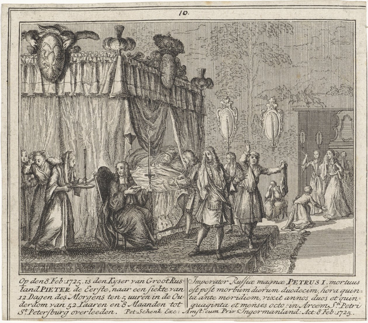 Nagy Péter halála 1725. február 8-án alkotó: Leonardus Schenk