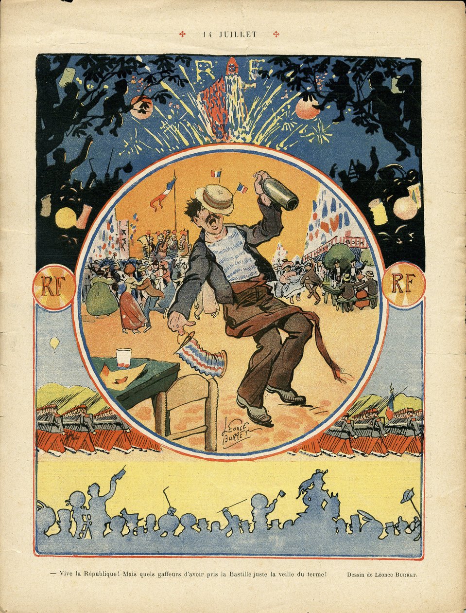 Leonce Burret (1865-1915) illusztrációja a Le Rire-ben alkotó: Leonce Burret
