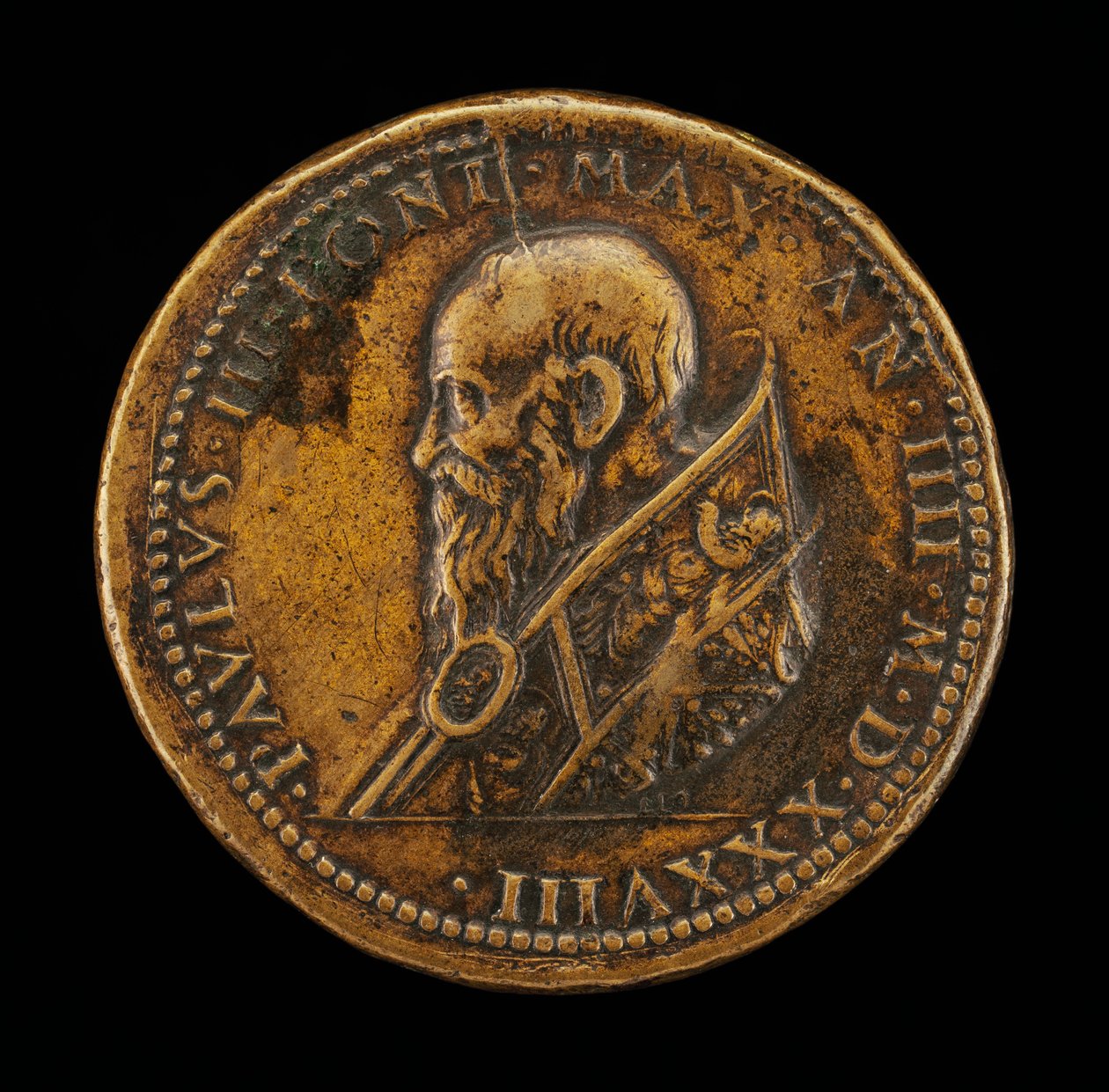 III. Pál (Alessandro Farnese, 1468-1549), pápa 1534-től [előlap] alkotó: Leone Leoni