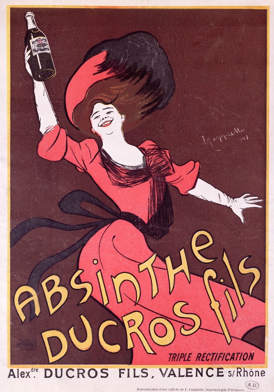 Az „Absinthe Ducros fils” reklámja, 1901 alkotó: Leonetto Cappiello