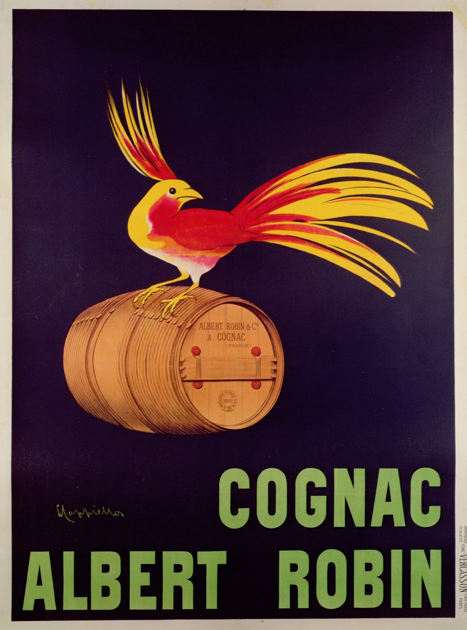 Albert Robin Cognac-ot reklámozó plakát alkotó: Leonetto Cappiello