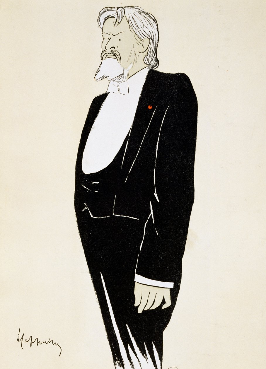 Jean Mounet-Sully színész (1841-1916), Leonetto Cappiello (1875-1942) karikatúrája alkotó: Leonetto Cappiello