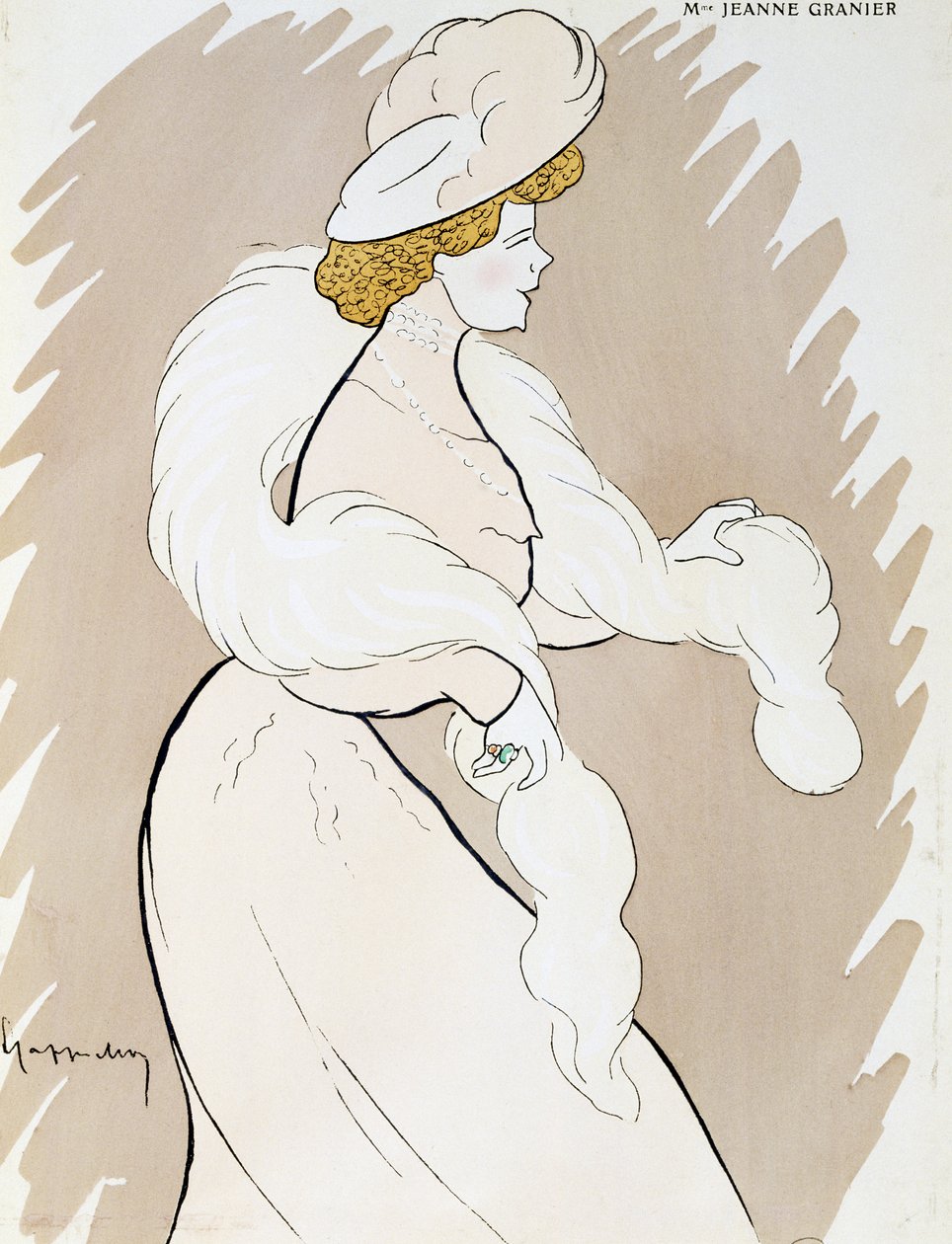 Jeanne Granier (1852-1939) színésznő, Leonetto Cappiello (1875-1942) rajza alkotó: Leonetto Cappiello