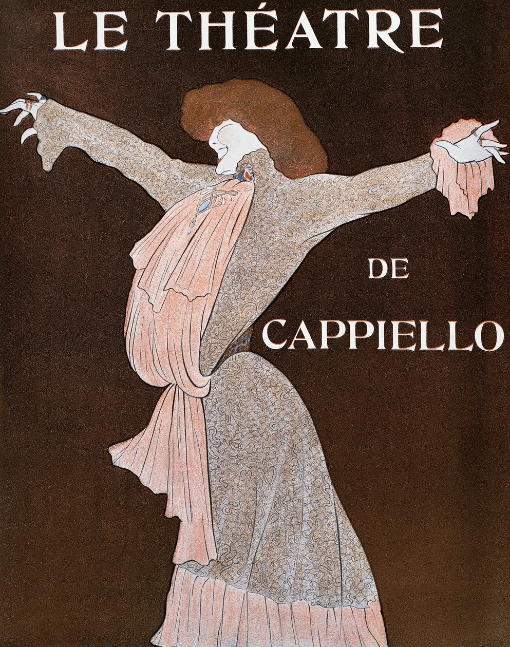 Sarah Bernhardt (1844-1923) színésznő, Leonetto Cappiello (1875-1942) illusztrációja a Le Theatre francia magazinból, 1903. április alkotó: Leonetto Cappiello