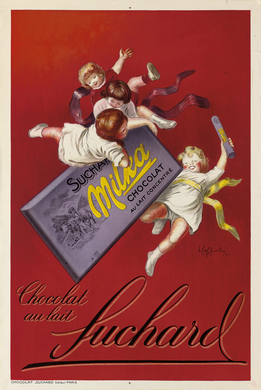 Suchard Milka csokoládék reklámplakátja, 1925 alkotó: Leonetto Cappiello