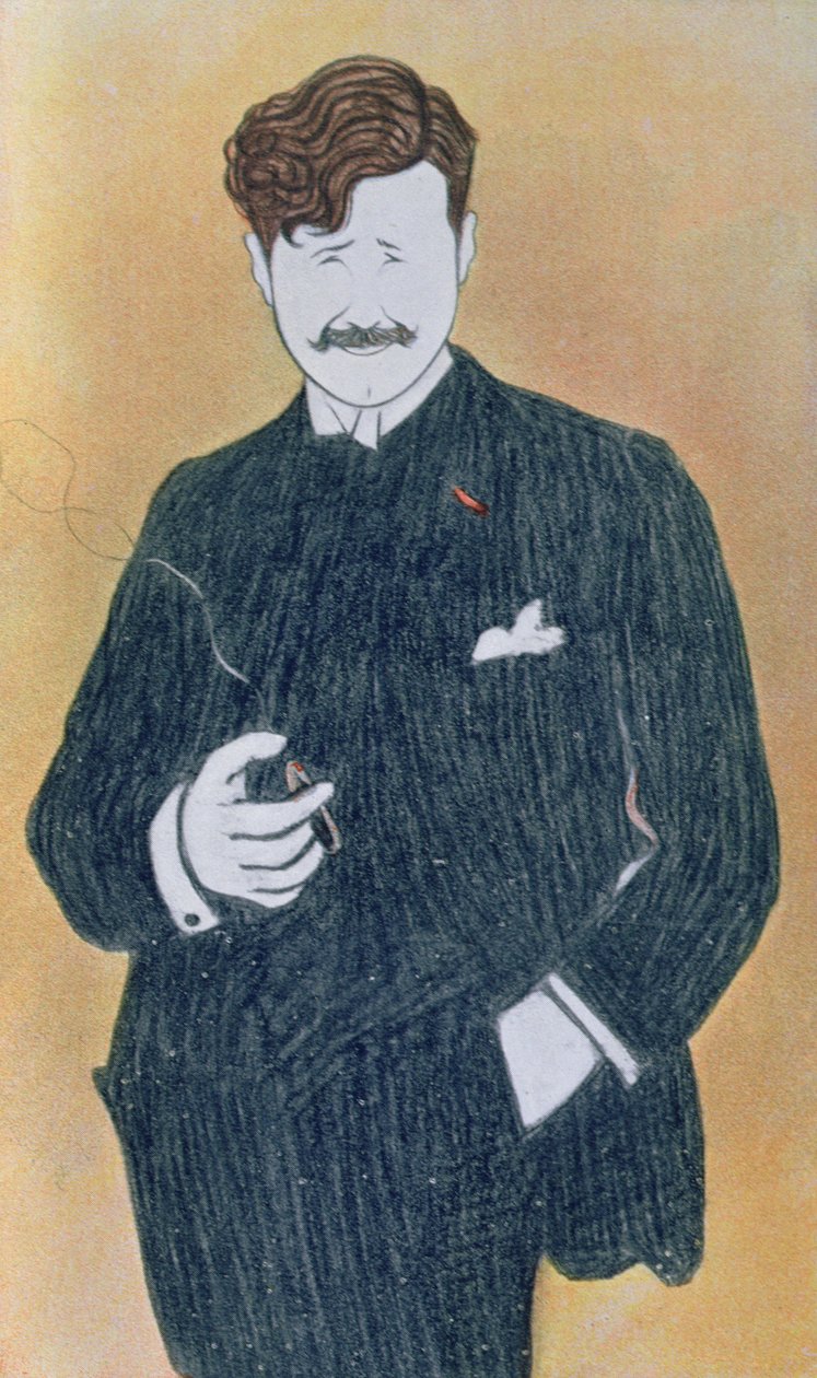 Georges Feydeau (1862-1921) karikatúrája alkotó: Leonetto Cappiello