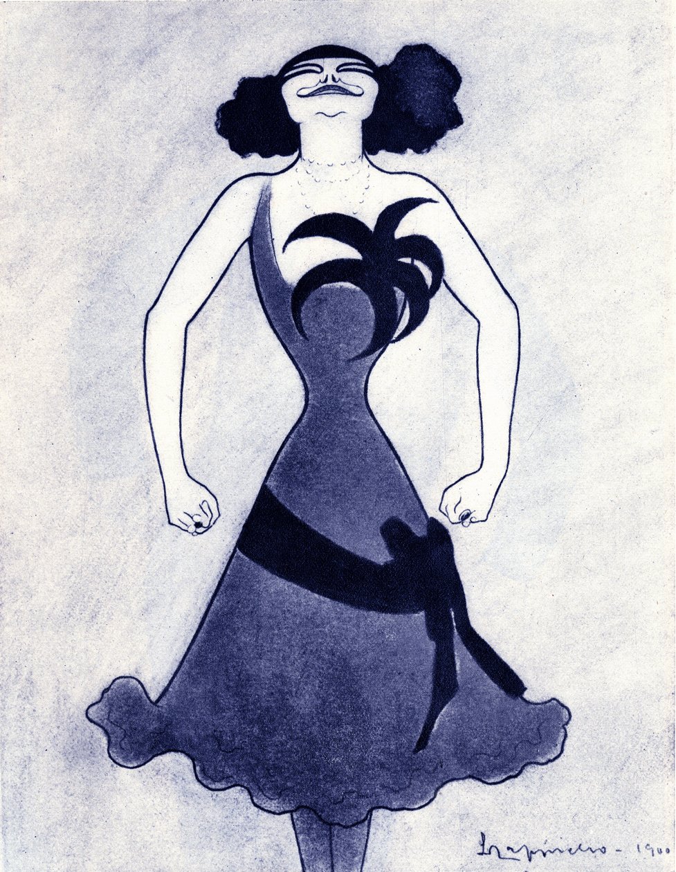 Karikatúra a sarkvidéki komikusról és énekesnőről (Emilie Marie Bouchaud) (1874-1939) Leonetto Cappiello (1875-1942) rajza 1900 alkotó: Leonetto Cappiello