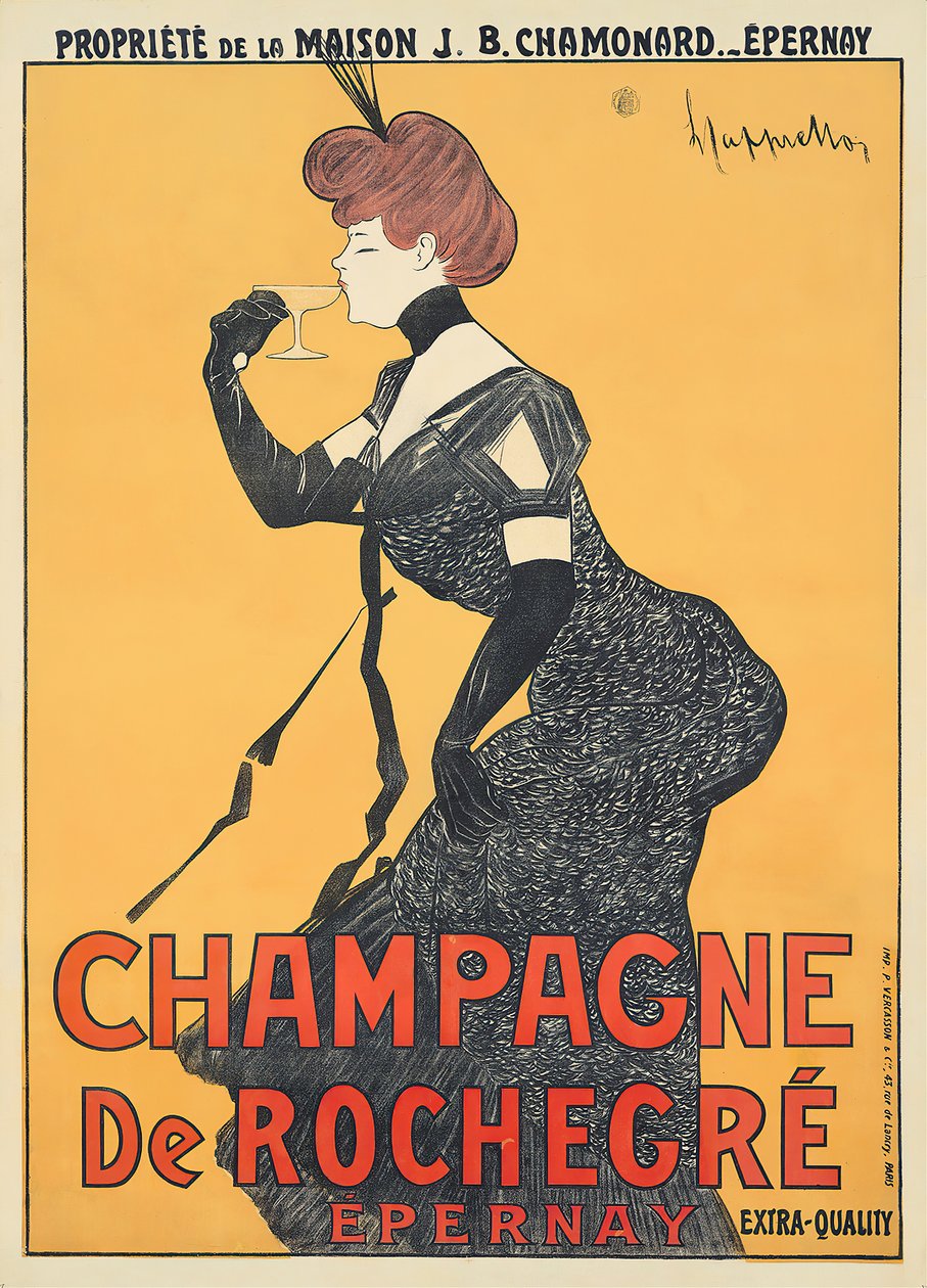 Champagne De Rochegré, 1900-as évek. alkotó: Leonetto Cappiello