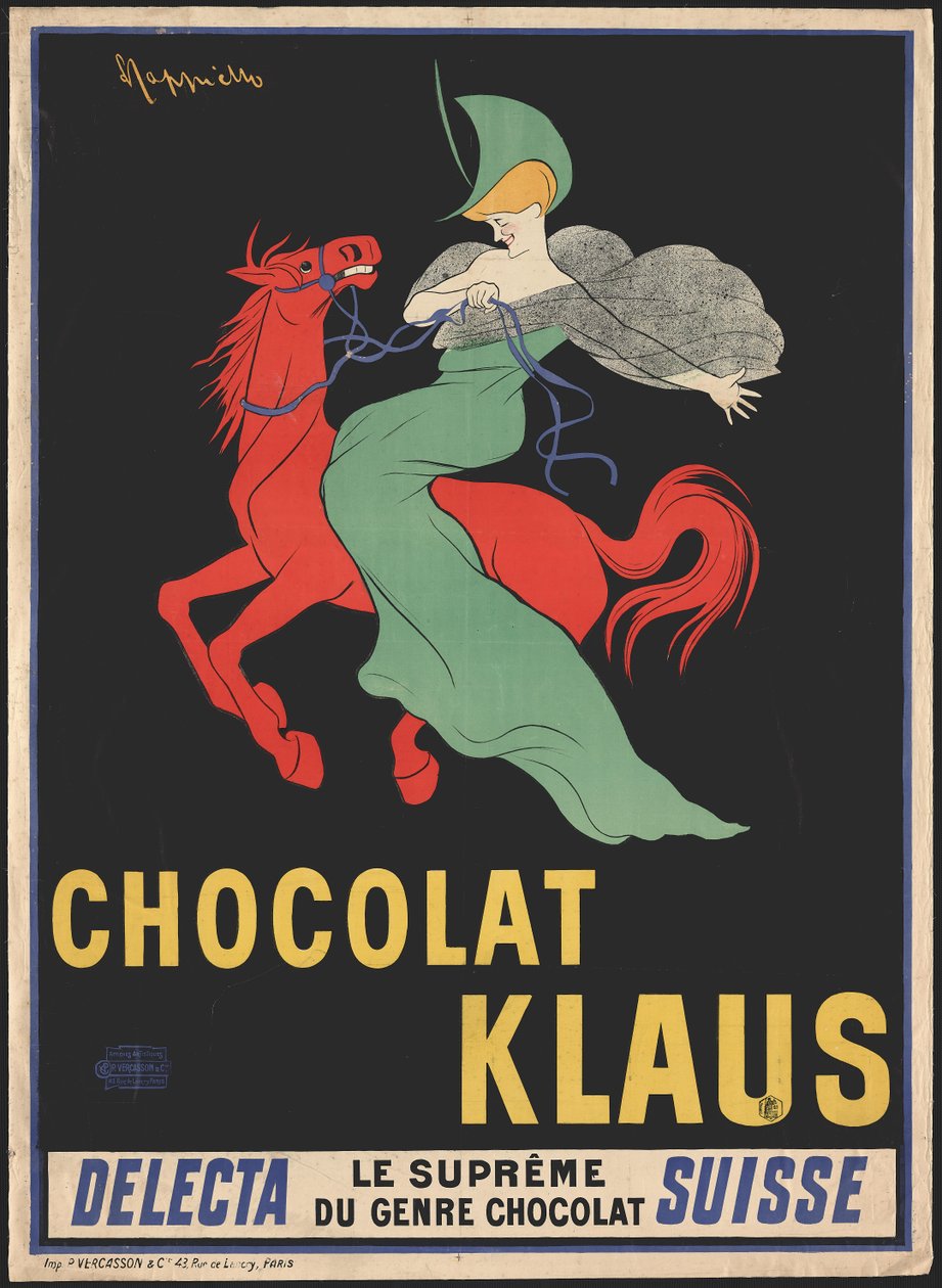 Csokoládé Klaus, 1902. alkotó: Leonetto Cappiello