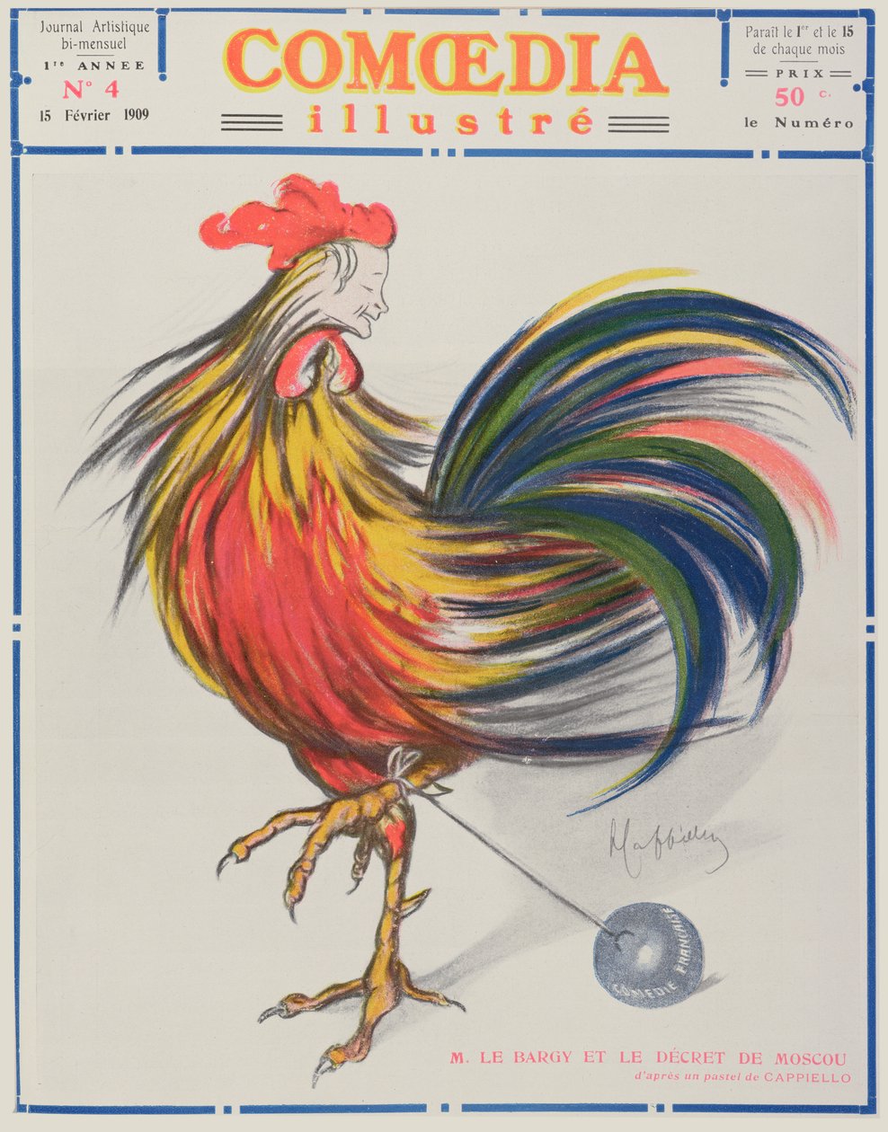 A Comoedia Illustre borítója, 1909. február 15 alkotó: Leonetto Cappiello