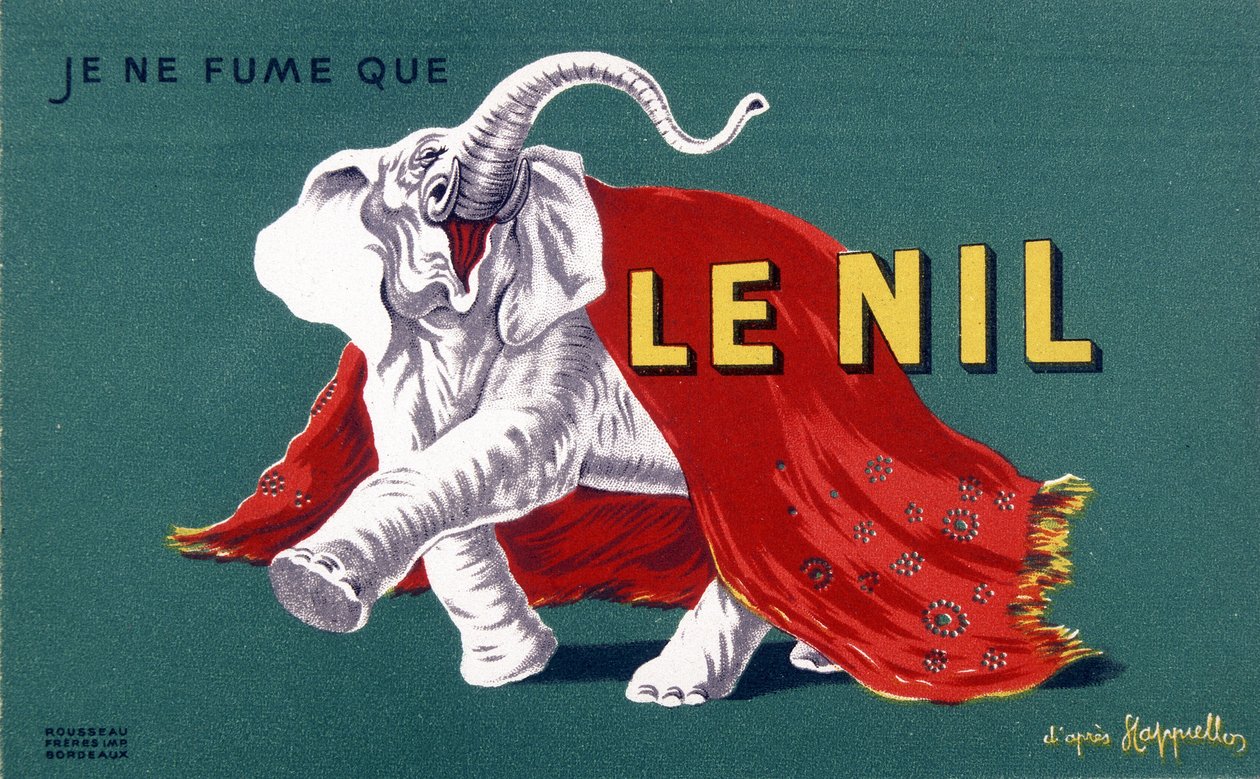 Én csak a Nílust szívom. Cigaretta reklámplakát "A Nílus" Leonetto Cappiello (1875-1942) alkotása. 20. század sd. alkotó: Leonetto Cappiello