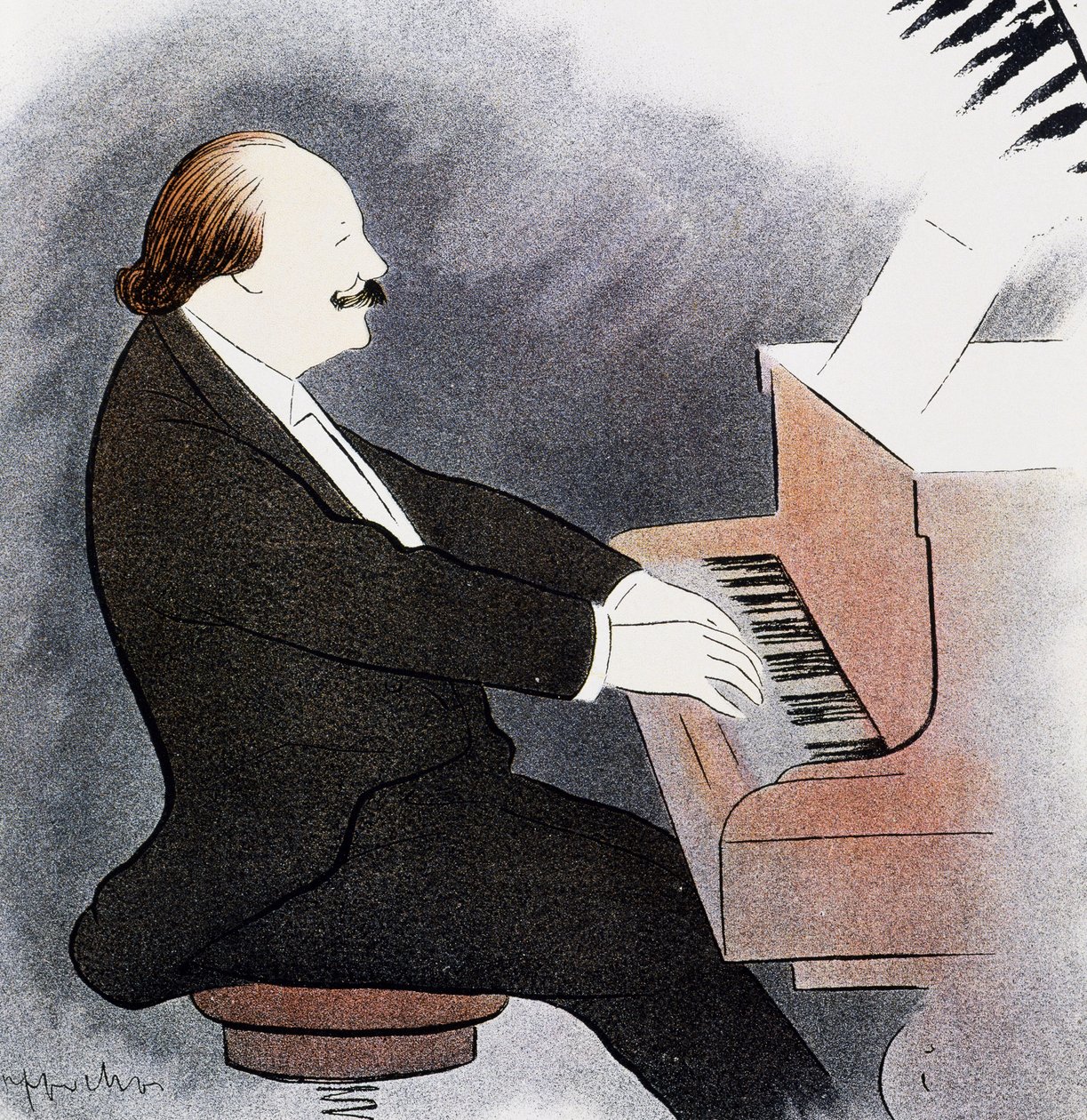 Jules Massenet a zongoránál alkotó: Leonetto Cappiello