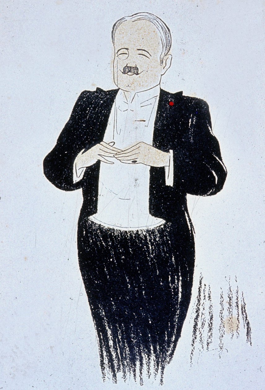 Marcel Prevost (1862-1941) francia regényíró, Cappiello rajza 1905 alkotó: Leonetto Cappiello