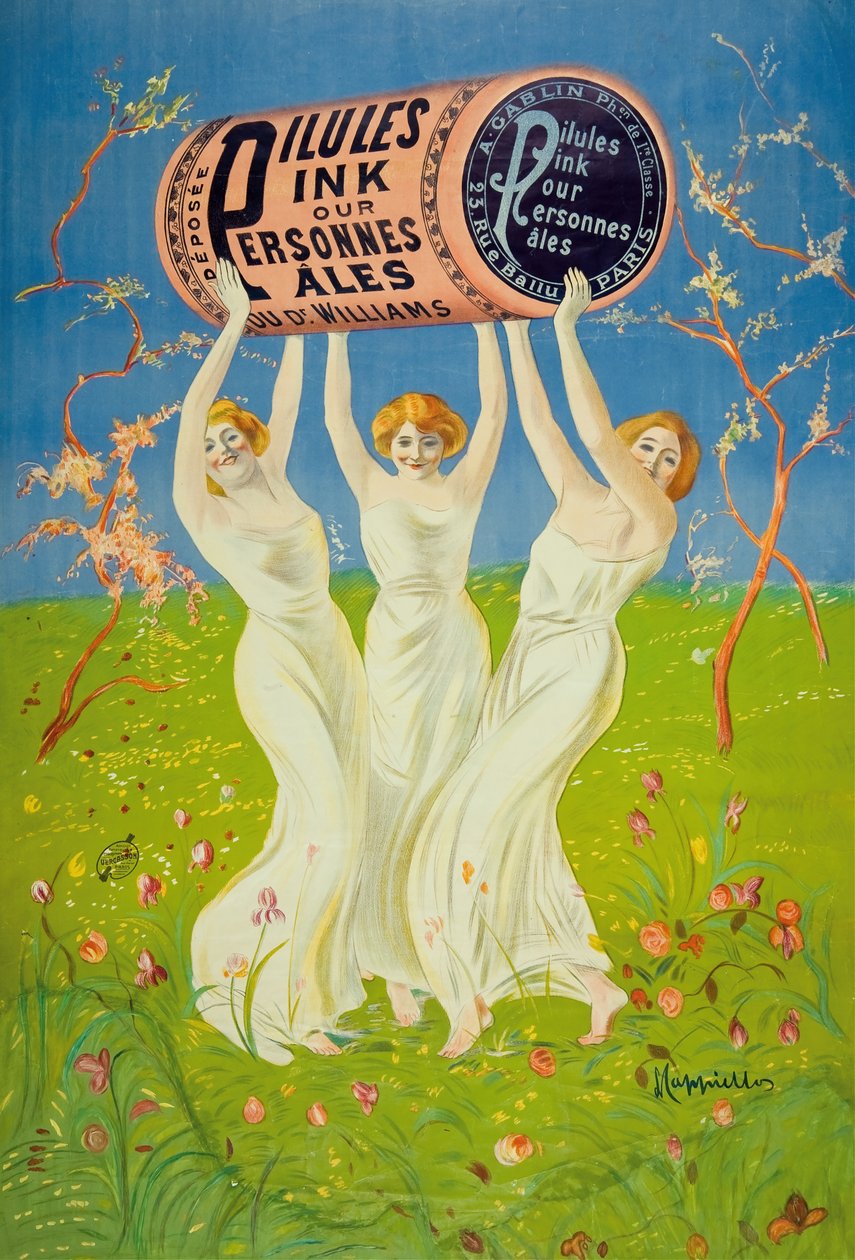 Rózsaszín pirulák sápadt embereknek, 1910. alkotó: Leonetto Cappiello