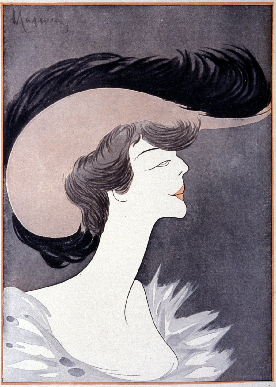 Mrs. Longworth (Alice Roosevelt Longworth) (1884 - 1980), Theodore Roosevelt lányának portréja. Leonetto Cappiello rajzfilmje. alkotó: Leonetto Cappiello