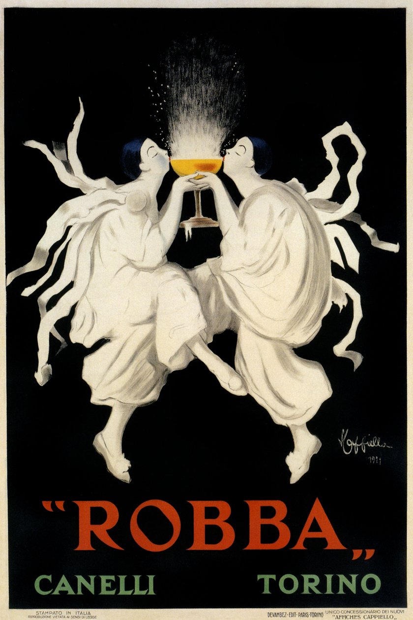 Spumante Robba Canelli reklámplakát, Torino, Olaszország, 1921 alkotó: Leonetto Cappiello
