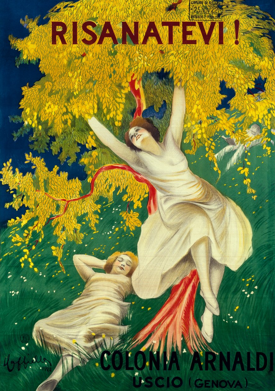 Colonia Arnaldi reklámplakátja Uscioban (Genova) alkotó: Leonetto Cappiello