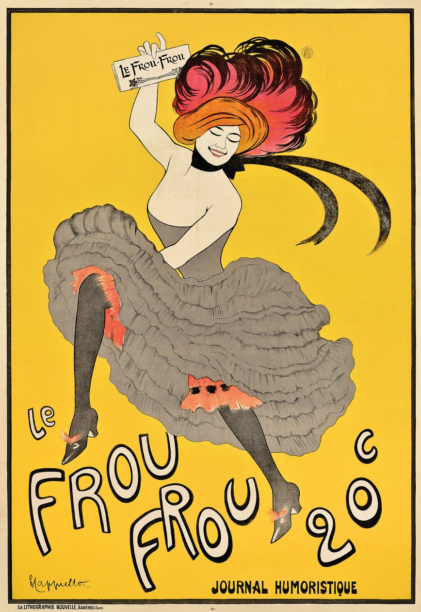 A "Le Frou Frou" francia folyóiratot reklámozó plakát, 1899 alkotó: Leonetto Cappiello