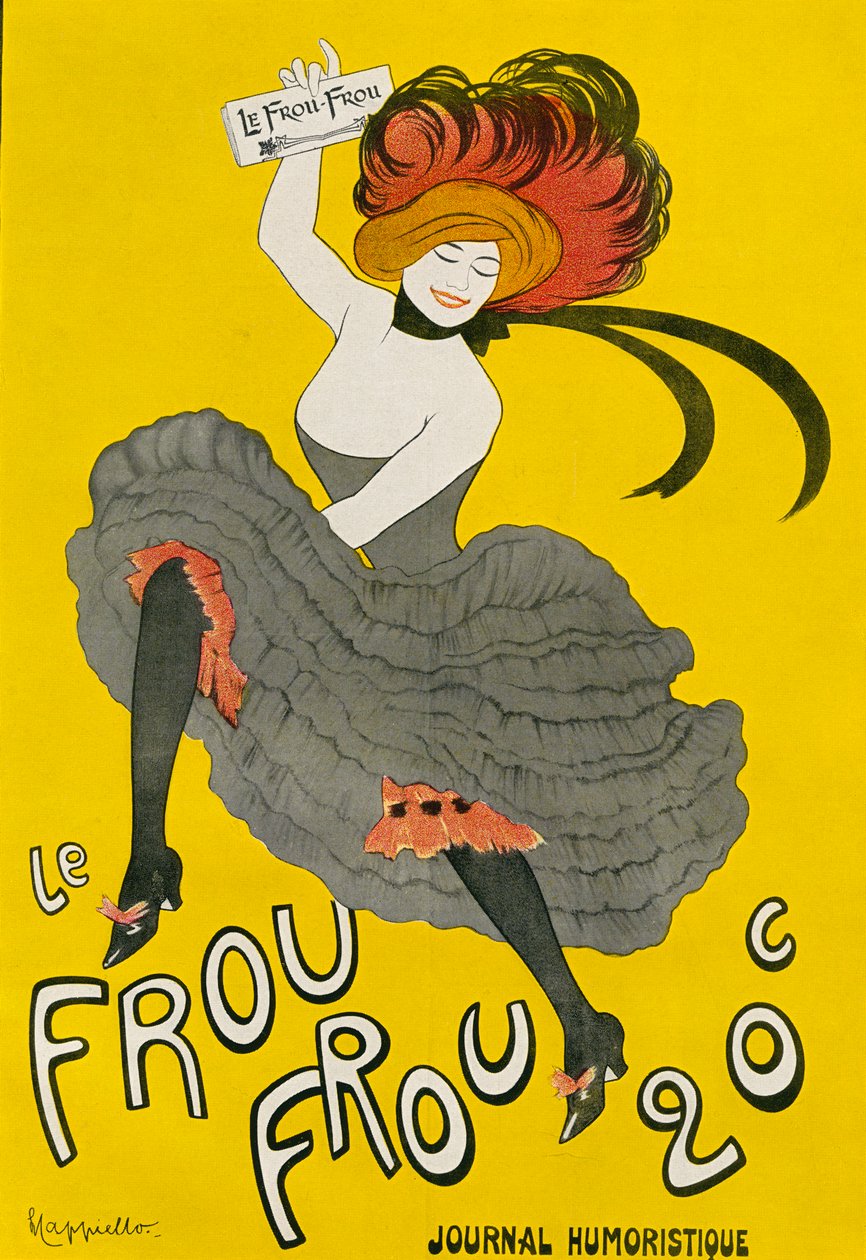 A „Le Frou Frou” humoros újság plakátja Leonetto Capiello után. Eduard Fuchs illusztrált erkölcstörténetéből a középkortól napjainkig, 1909. alkotó: Leonetto Cappiello