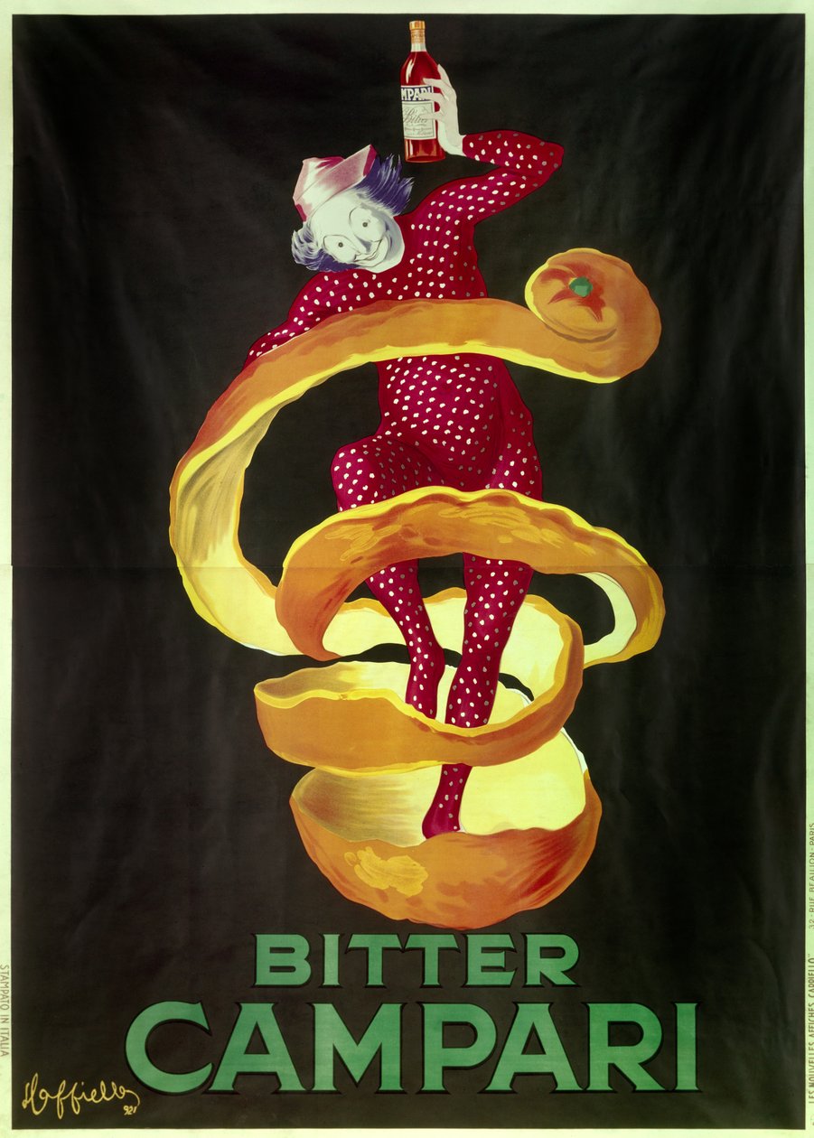 A Bitter Campari aperitif plakátja. Illusztráció: Leonetto Cappiello (1875-1942) 1921 Párizs, díszítőművészet alkotó: Leonetto Cappiello