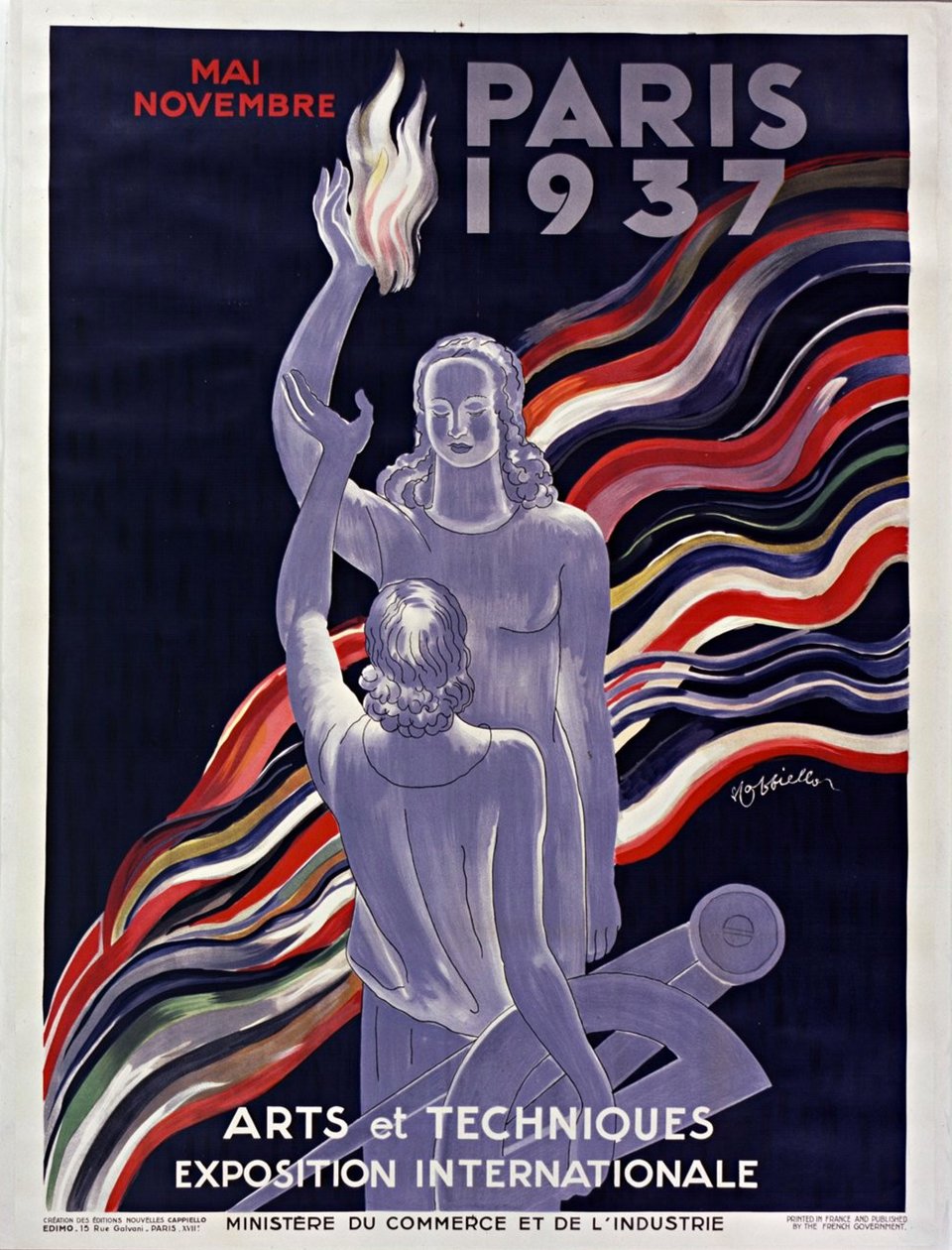 Az 1937-es párizsi nemzetközi kiállítás plakátja, 1937. alkotó: Leonetto Cappiello