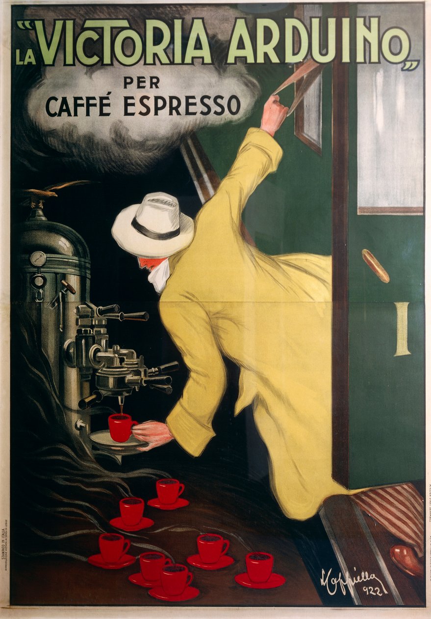 Victoria Arduino eszpresszó kávéfőző reklámja alkotó: Leonetto Cappiello