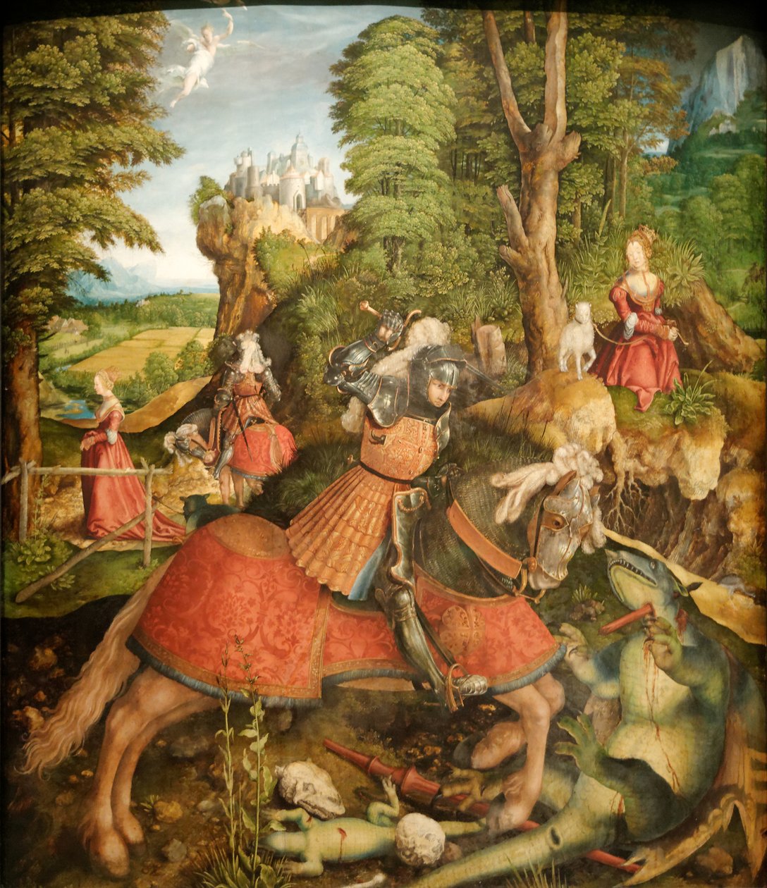 Német: Hl. Georg im Kampf mit dem Drachen Szent György a sárkánnyal harcolva alkotó: Leonhard Beck