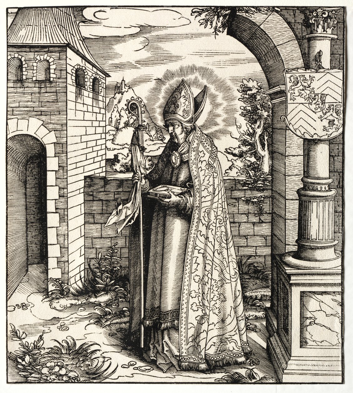 A Habsburg-házzal kapcsolatos szentek: Általános beszámoló az ősökről... alkotó: Leonhard Beck