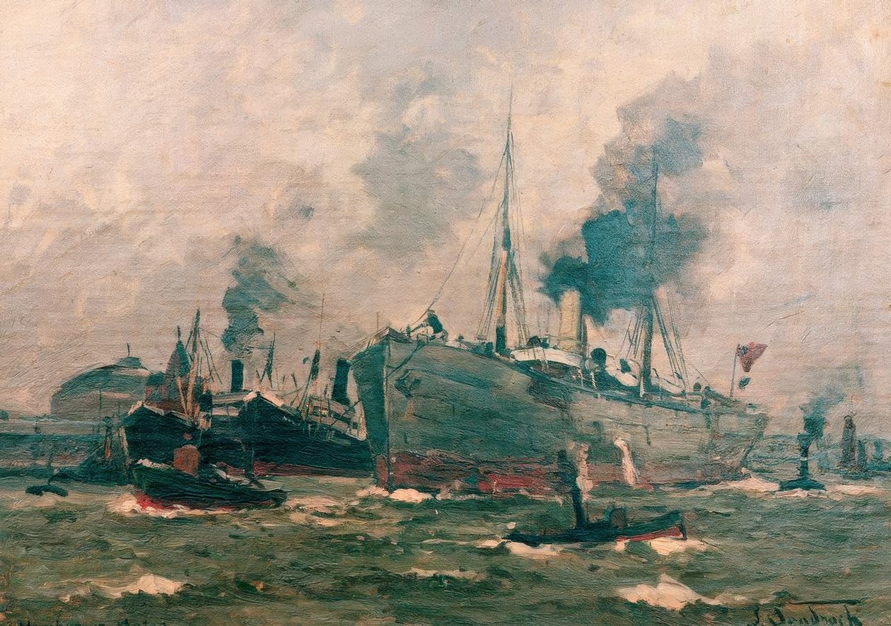 Hamburg kikötője alkotó: Leonhard Sandrock