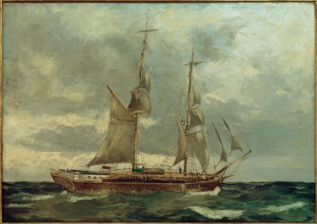Schoonerbrigg alkotó: Leonhard Sandrock