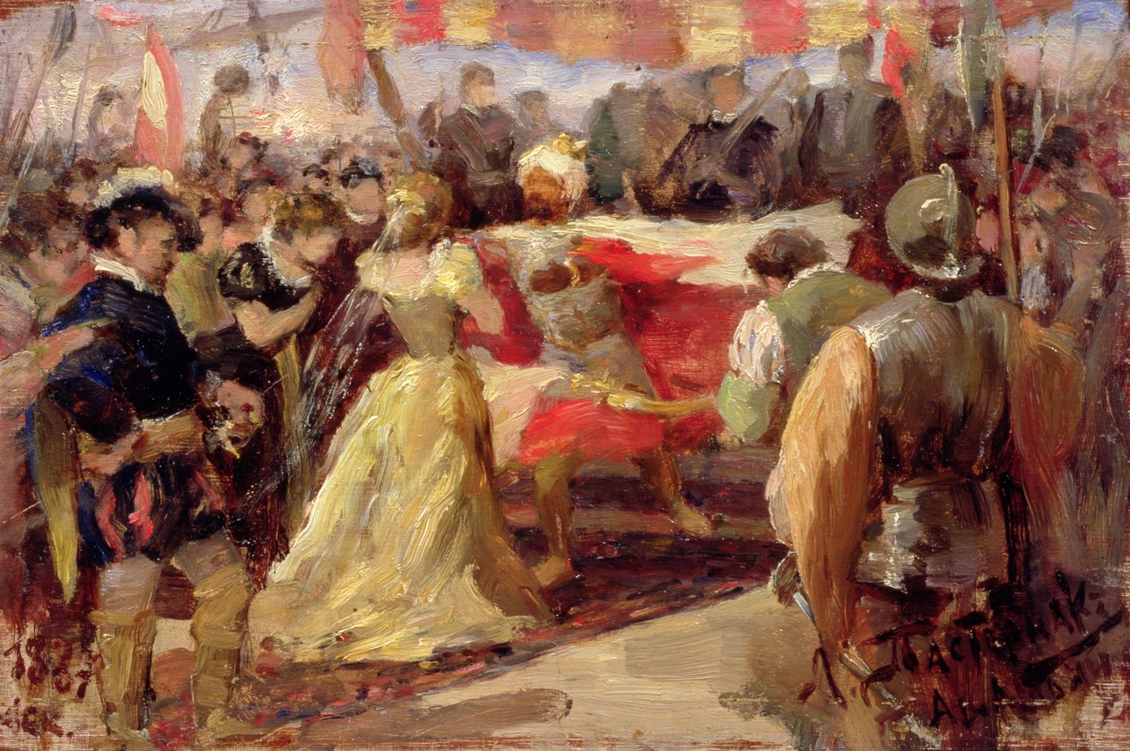 Színpadterv William Shakespeare „Othello”-jához, 1887 (olaj, fa) alkotó: Leonid Osipovic Pasternak