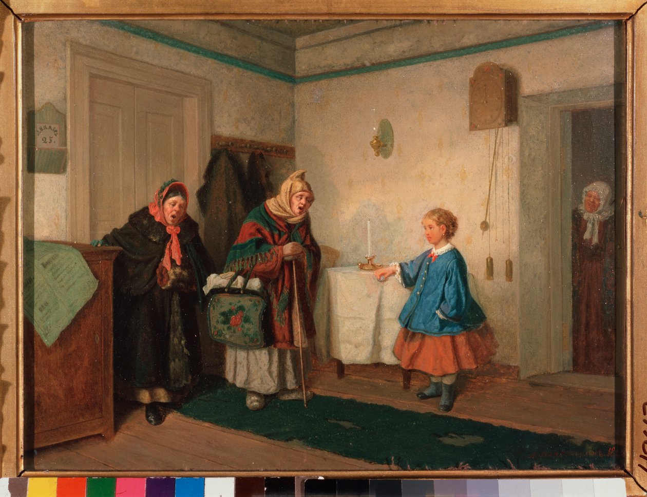 A koldus énekesek. Leonyid Ivanovics Solomatkin (1837-1883) festménye, olaj, vászon alkotó: Leonid Ivanovich Solomatkin