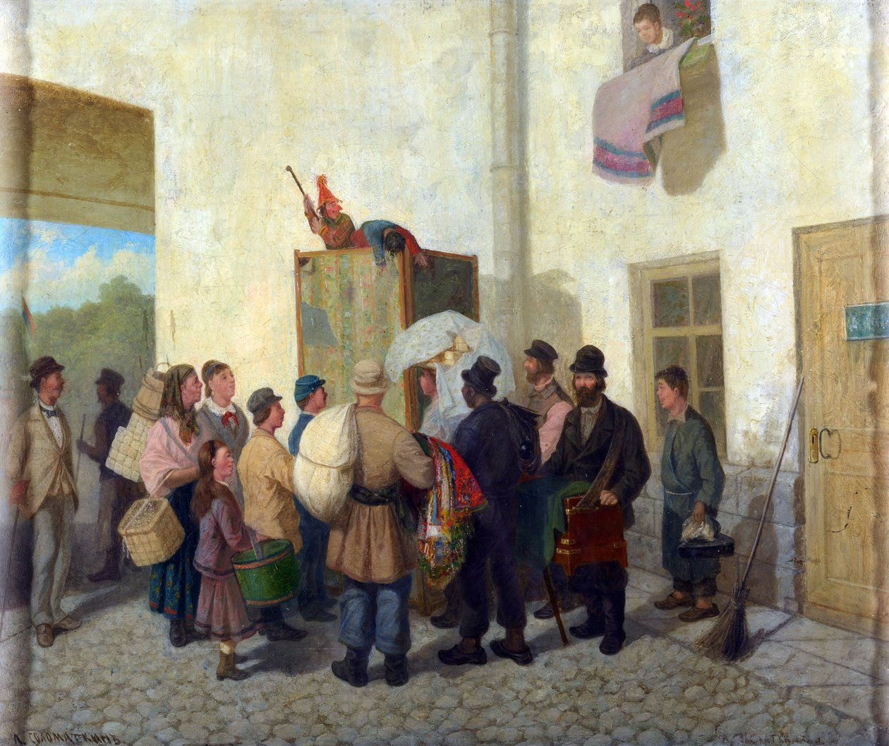Petruska par Solomatkin, Leonyid Ivanovics (1837-1883). Olajfestmény alkotó: Leonid Ivanovich Solomatkin