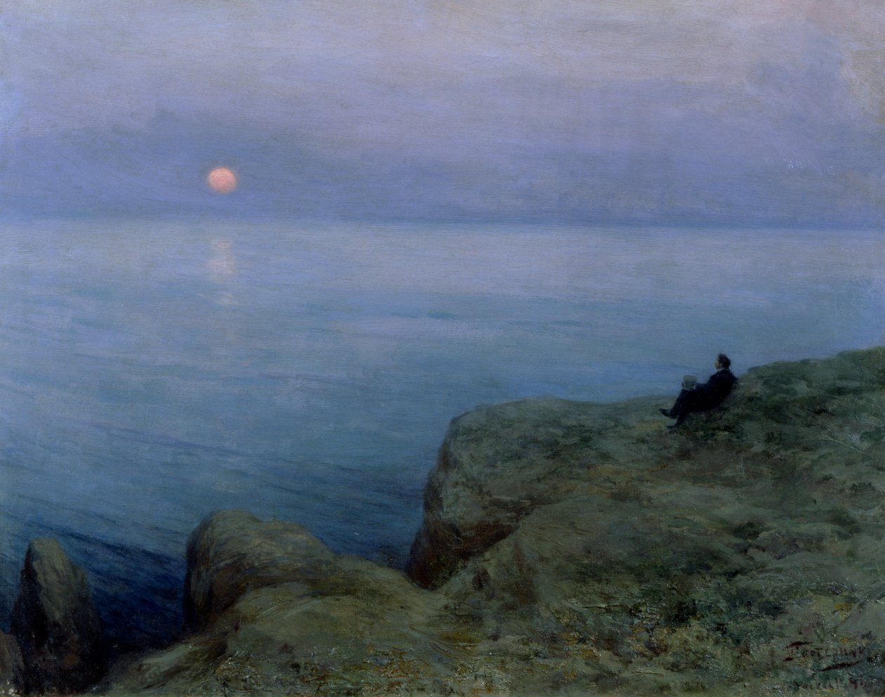 Alekszandr Puskin (1799-1837) a tengerparton, 1896 alkotó: Leonid Osipovic Pasternak