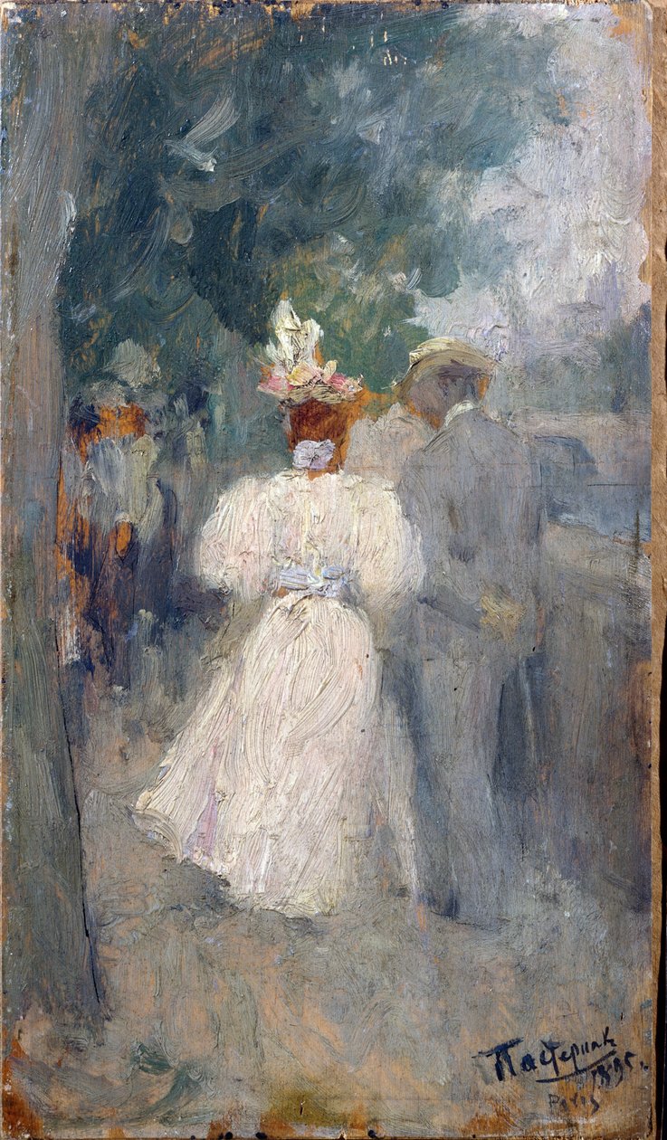 Párizsi körút. Leonyid Oszipovics Paszternak (1862-1945) festménye alkotó: Leonid Osipovic Pasternak