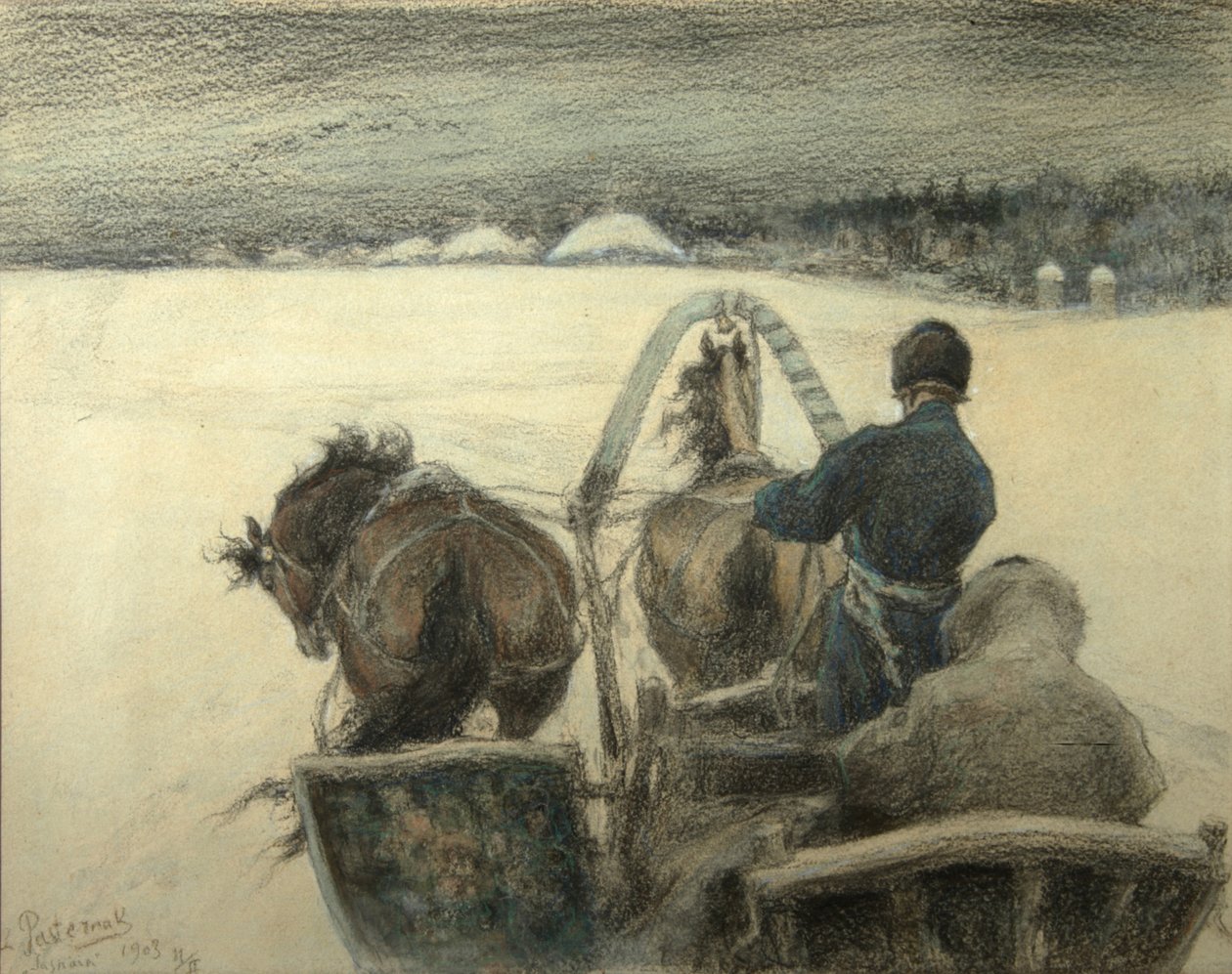 A Yasnaya Polyana felé vezető úton, 1903 alkotó: Leonid Osipovic Pasternak