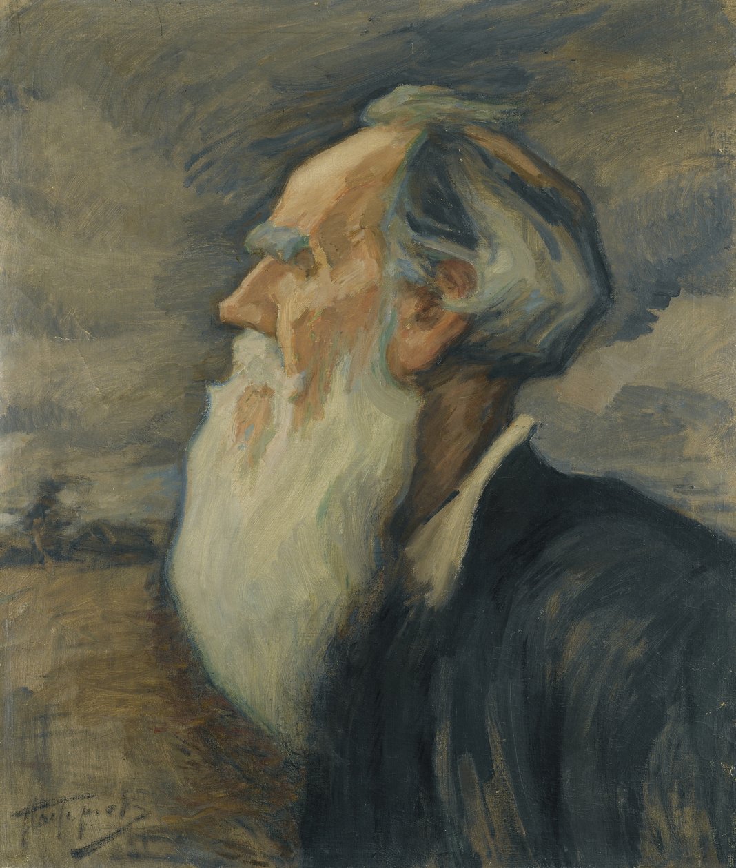 Lev Tolsztoj portréja alkotó: Leonid Osipovic Pasternak